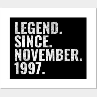 Legend since November 1997 Birthday Shirt Happy Birthday Shirts Posters and Art